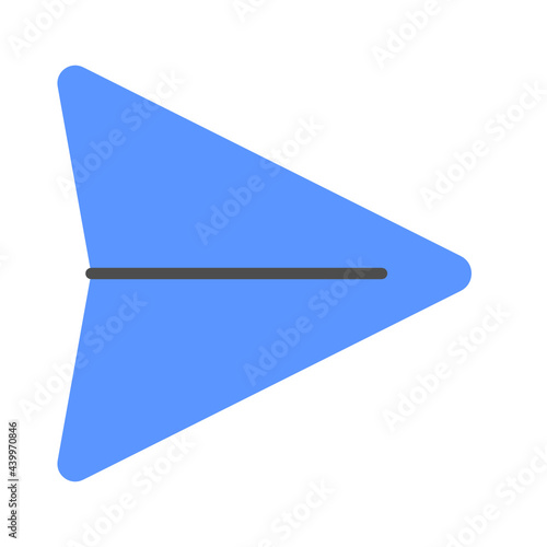 Colored line sent icon