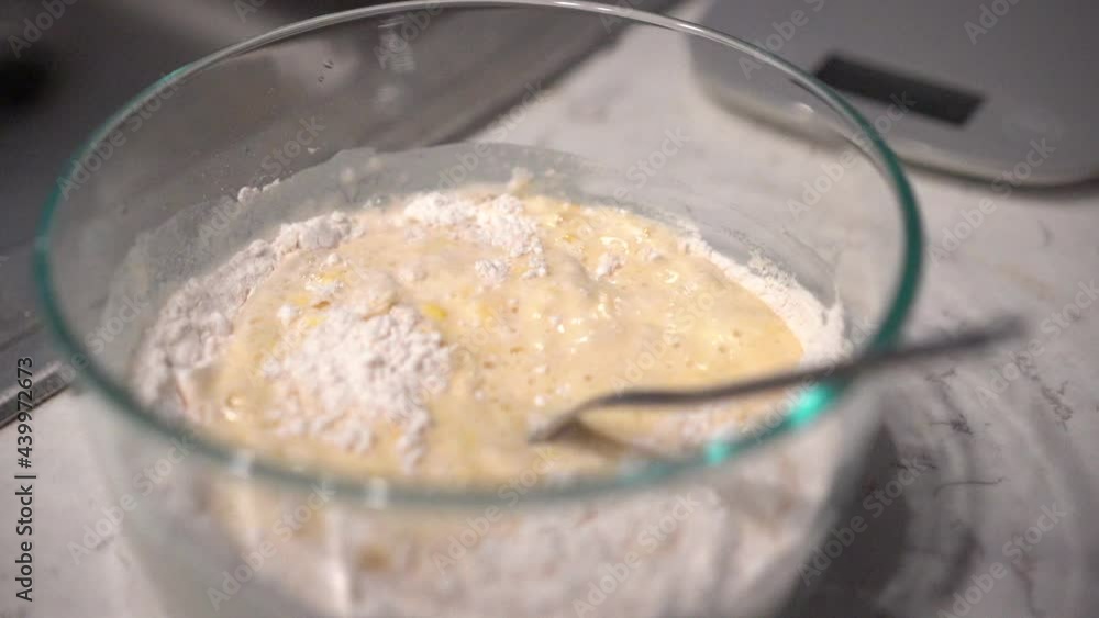 mixing food in a bowl mixing food in a bowl