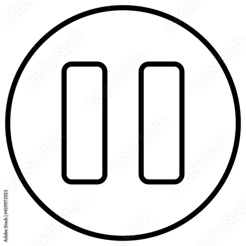 Outline pause icon