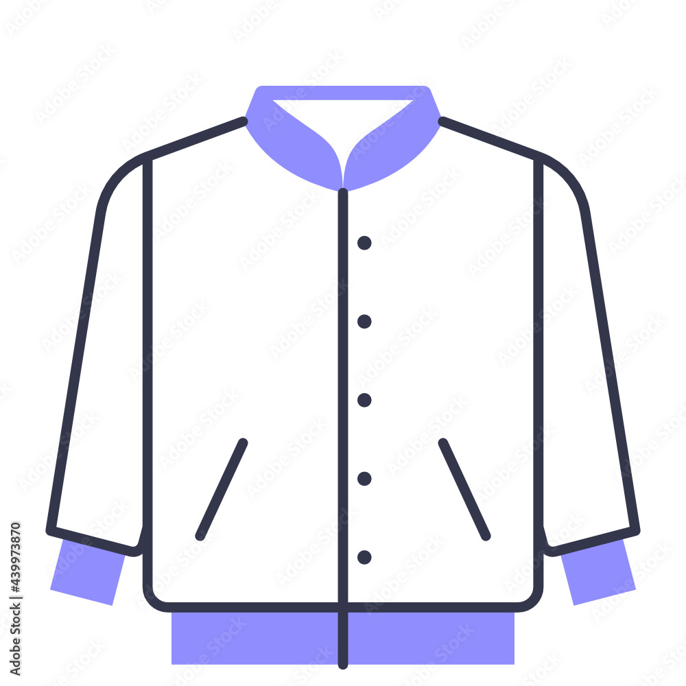 Colored line Jacket Icon