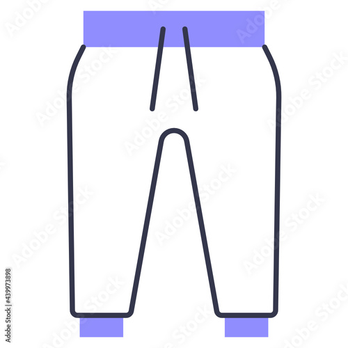 Colored line Jogger pants Icon