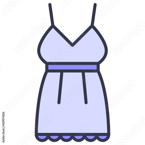 Filled outline Nightgown Icon