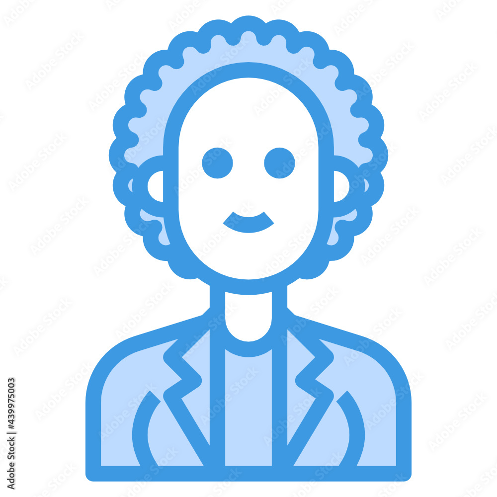 Avatar blue outline icon Avatar blue outline icon