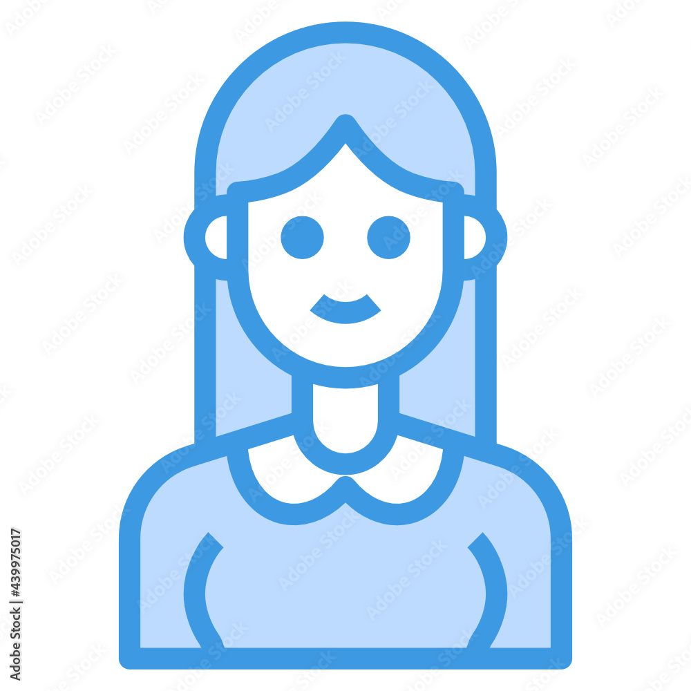 Avatar blue outline icon Avatar blue outline icon