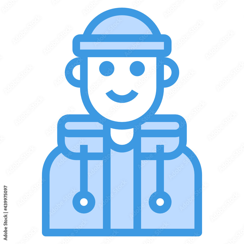 Avatar blue outline icon Avatar blue outline icon