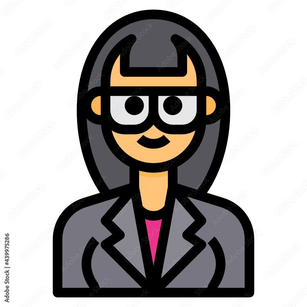 Obraz premium Avatar filled outline icon