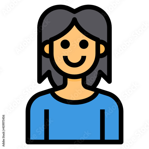Avatar filled outline icon