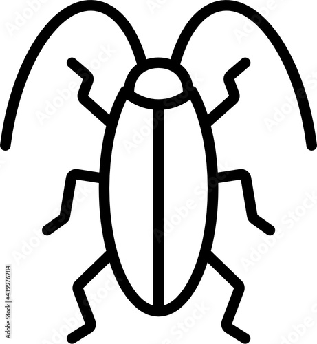 cockroach minimal line icon