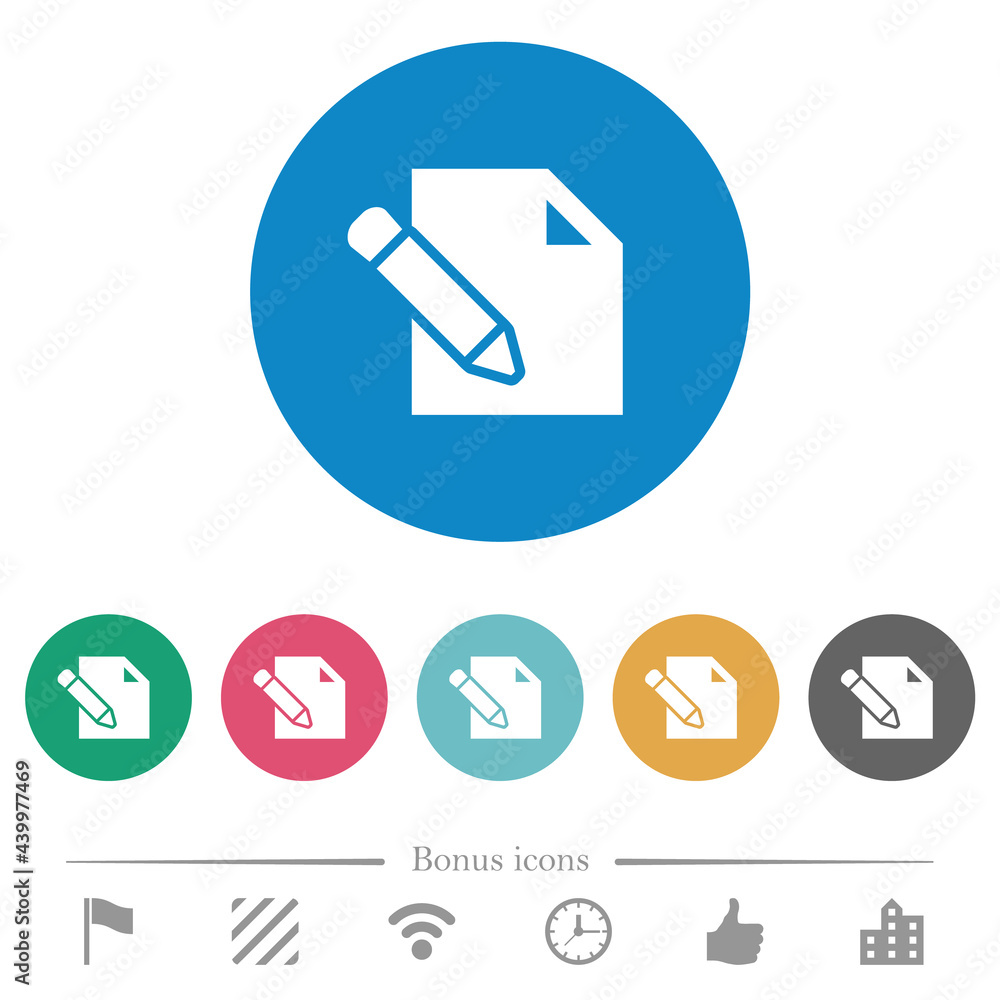 Edit with pencil flat round icons Edit with pencil flat round icons