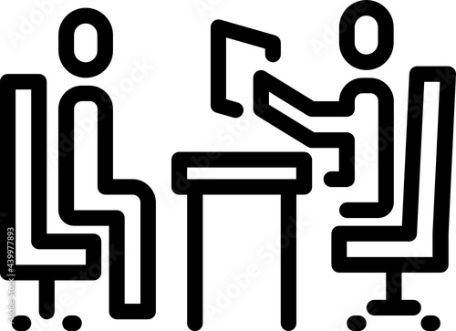 job interview minimal line icon