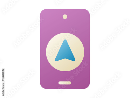 GPS direction single isolated icon with smooth style