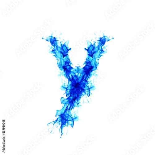 Blue Fire letter Y.