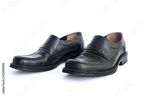 Leather shoes isolated in white background