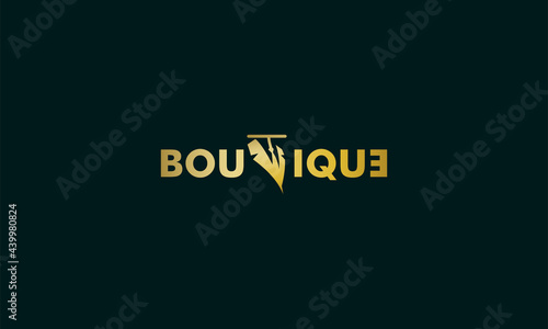Men's Luxury Fashion Logo Design Vector Template
