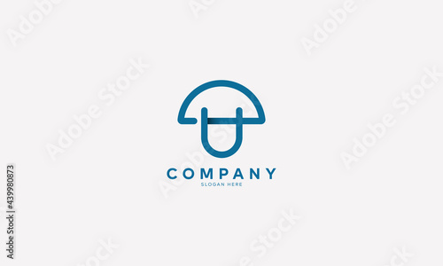 initial letter ud and du logo design template vector