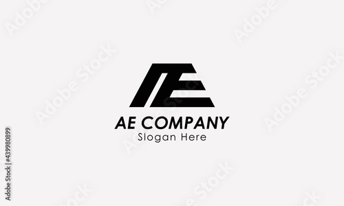 initial AE EA abstract vector logo design template