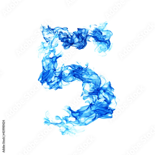Fire blue number 5
