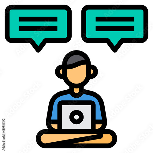 Trending Topic filled outline icon