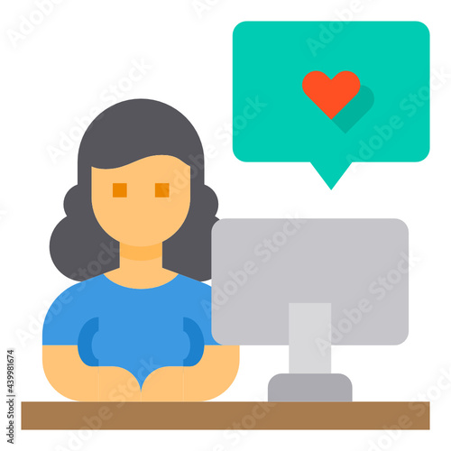 Blogger flat icon