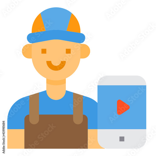Blogger flat icon