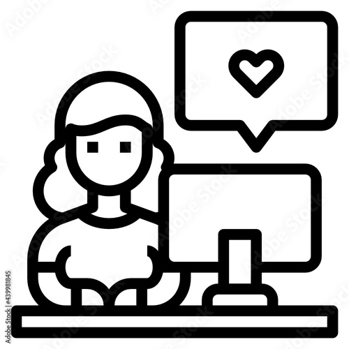 Blogger outline icon