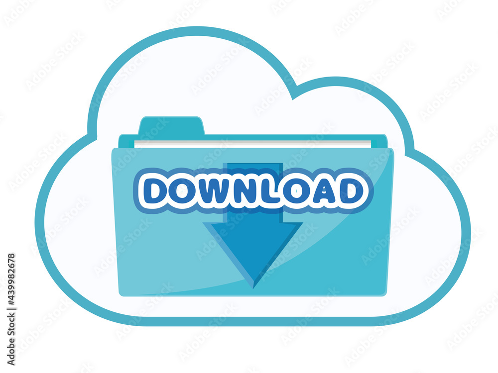 ダウンロード フォルダ アイコン イラスト素材 Stock Vector Adobe Stock