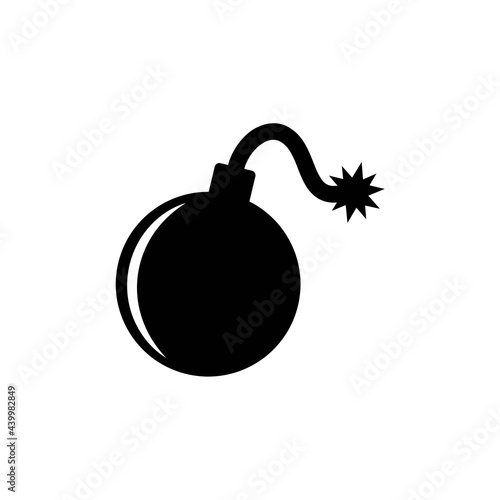 Bomb icon vector. SImple design on white background.