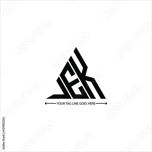 J E K letter logo creative design. J E K unique design