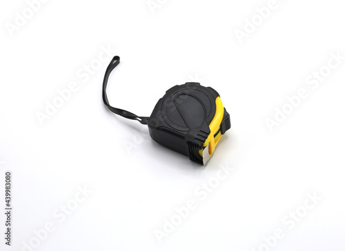 Tape measure isolated on a white background.