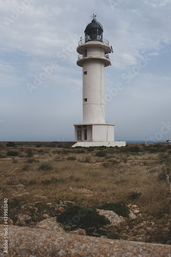 Cap de Barberia lighthouse on the Island of Formentera in Spain