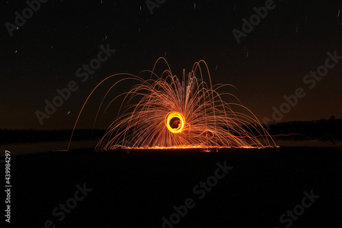 fireworks in the night sky