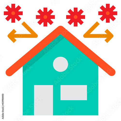 Stay At Home flat icon