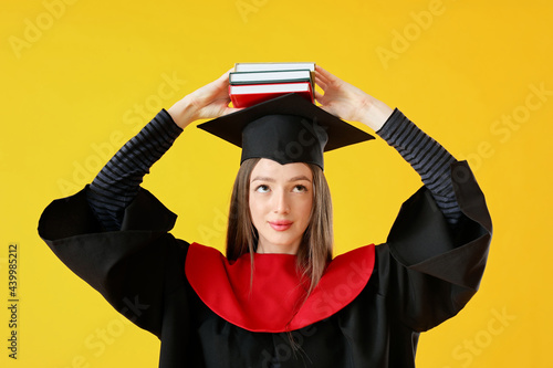 Female graduating student w...