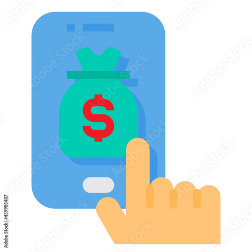 Money Bag flat icon
