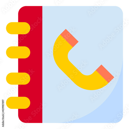 phonebook flat style icon