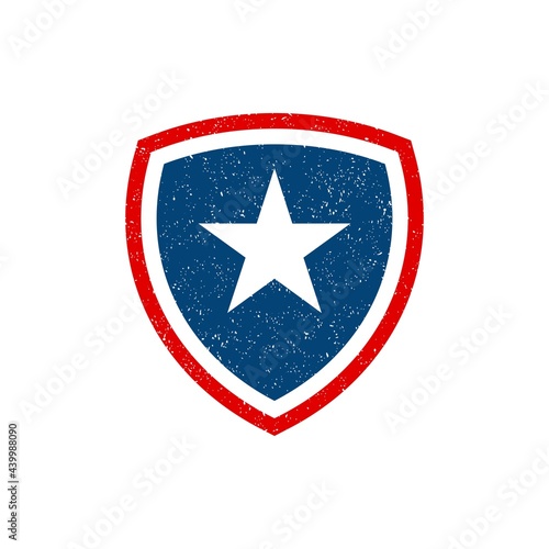 American shield star emblem logo designs