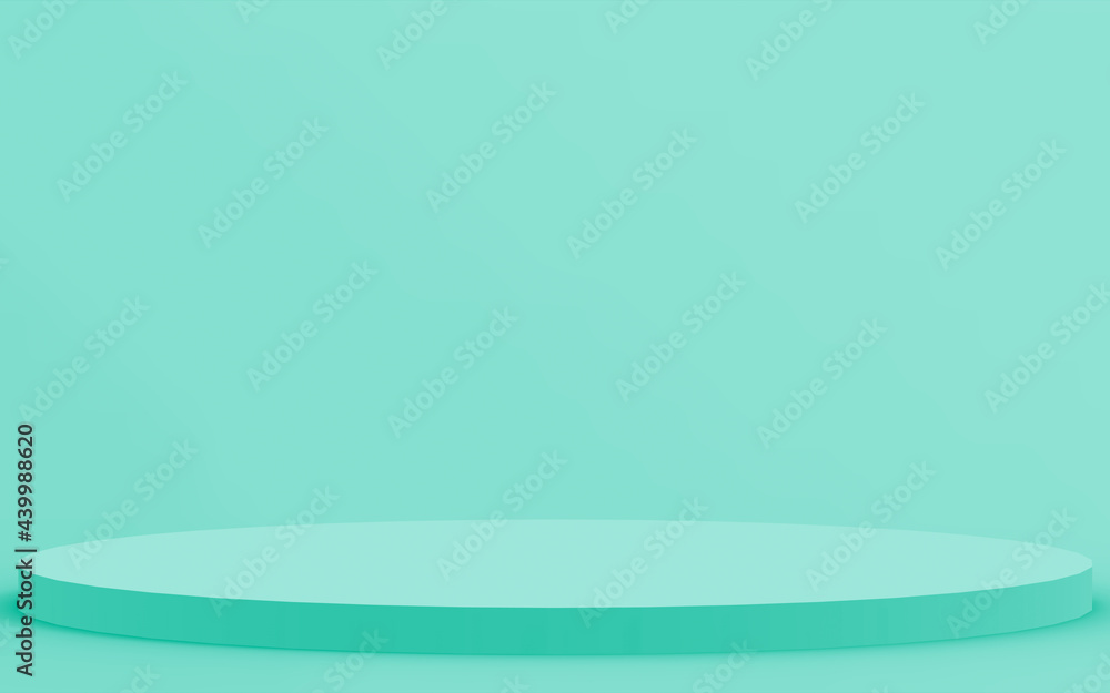 Abstract 3d green color cylinder podium minimal studio background. Abstract 3d green color cylinder podium minimal studio background.