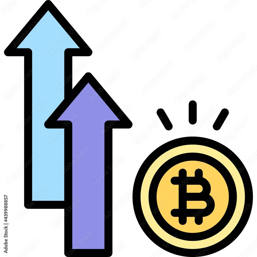 Price increase icon, Cryptocurrency related vector Price increase icon, Cryptocurrency related vector