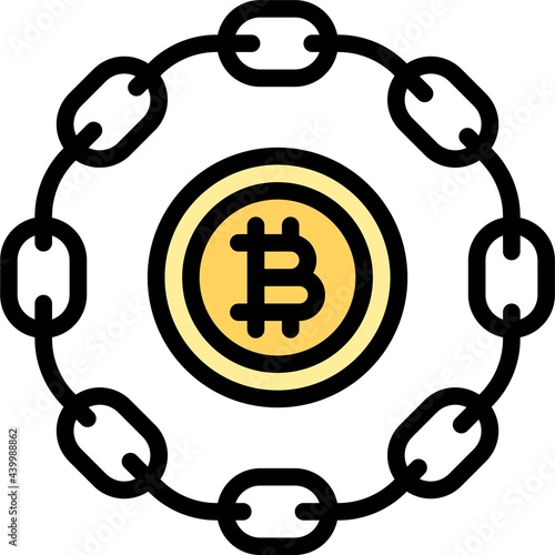 Block Chain Network icon, Cryptocurrency related vector