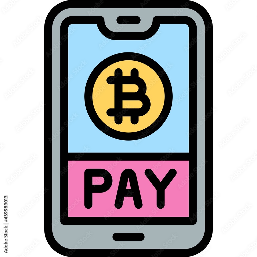Mobile payment icon, Cryptocurrency related vector Mobile payment icon, Cryptocurrency related vector