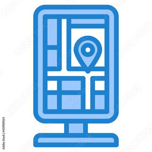 guidepost blue style icon