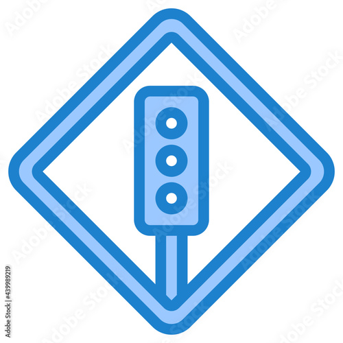 trafficlight blue style icon