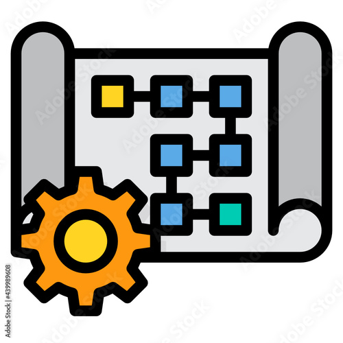 Implementation filled outline icon