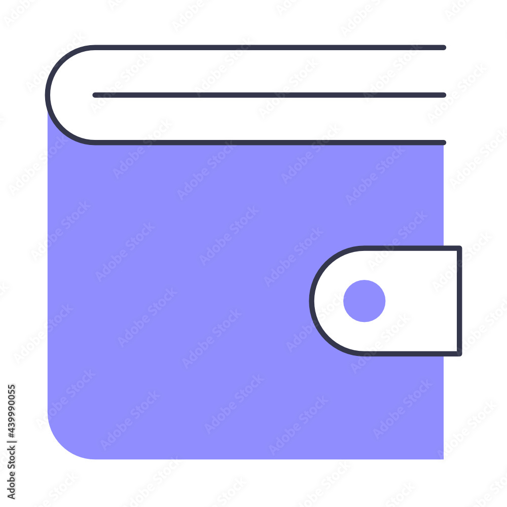 Colored line wallet icon Colored line wallet icon