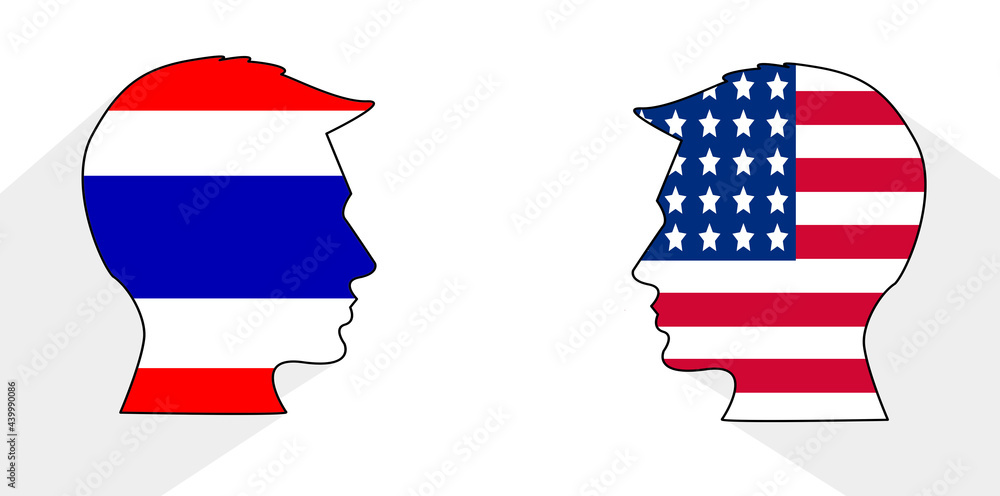 Conversation, dialogue, international relations between Thailand and U.S.A