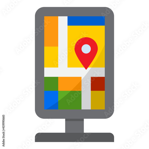 guidepost flat style icon