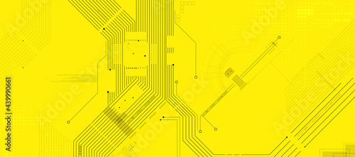 Abstract circuit board futuristic technology processing background photo