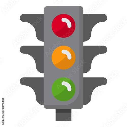 trafficlight flat style icon