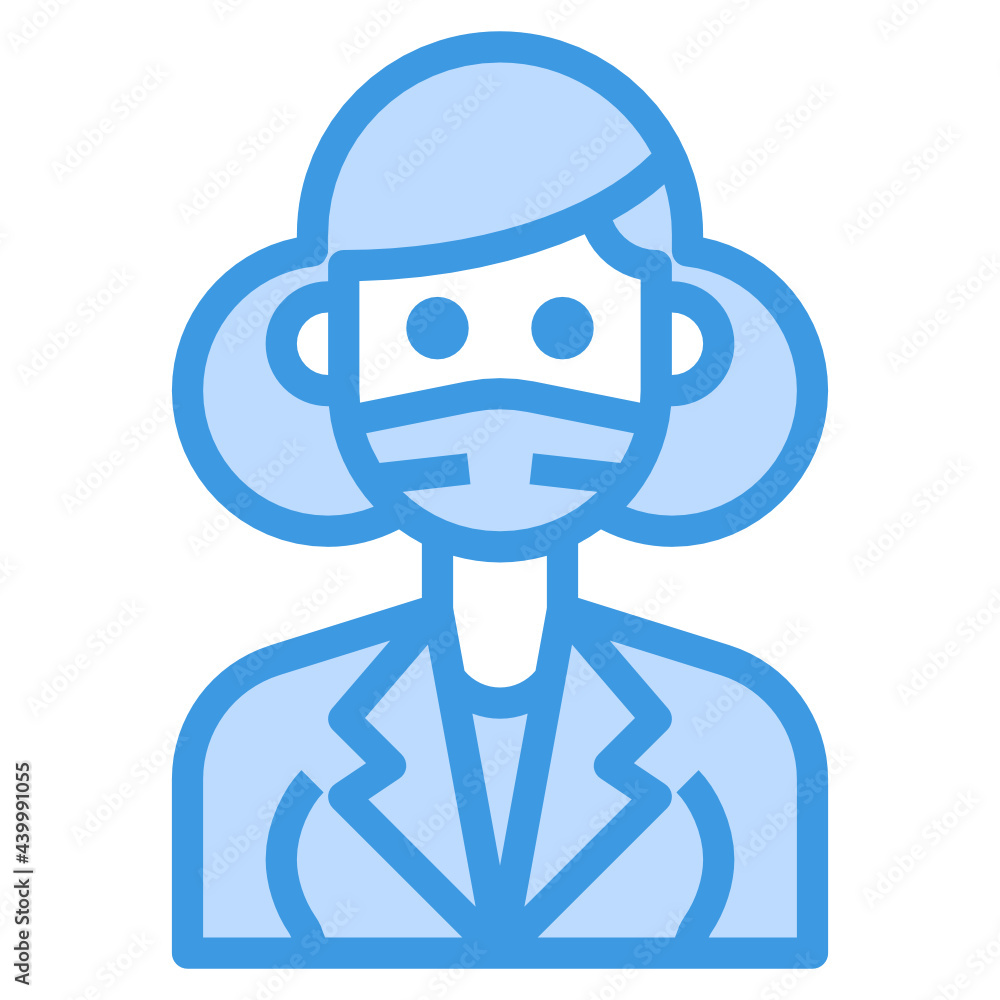 Avatar blue outline icon Avatar blue outline icon