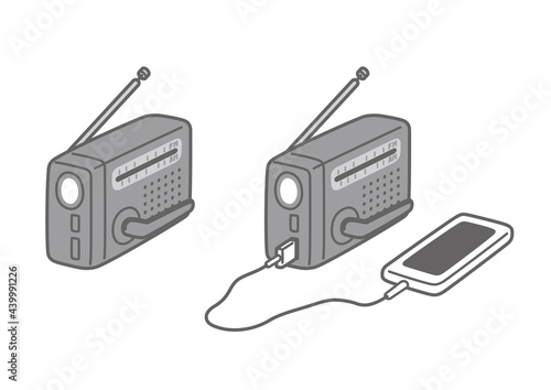 手回し充電ラジオ